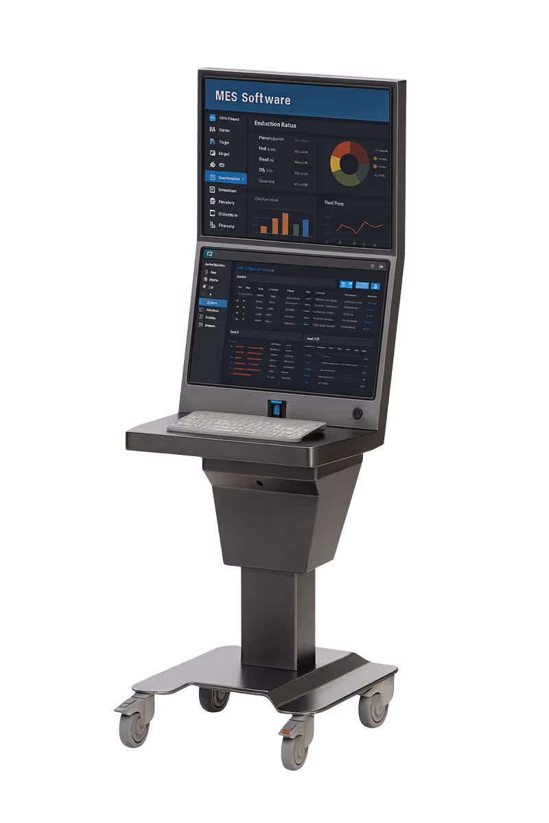 Kinetic-ID ID-Flow 6 height-adjustable cleanroom workstation in Grade B pharmaceutical environment